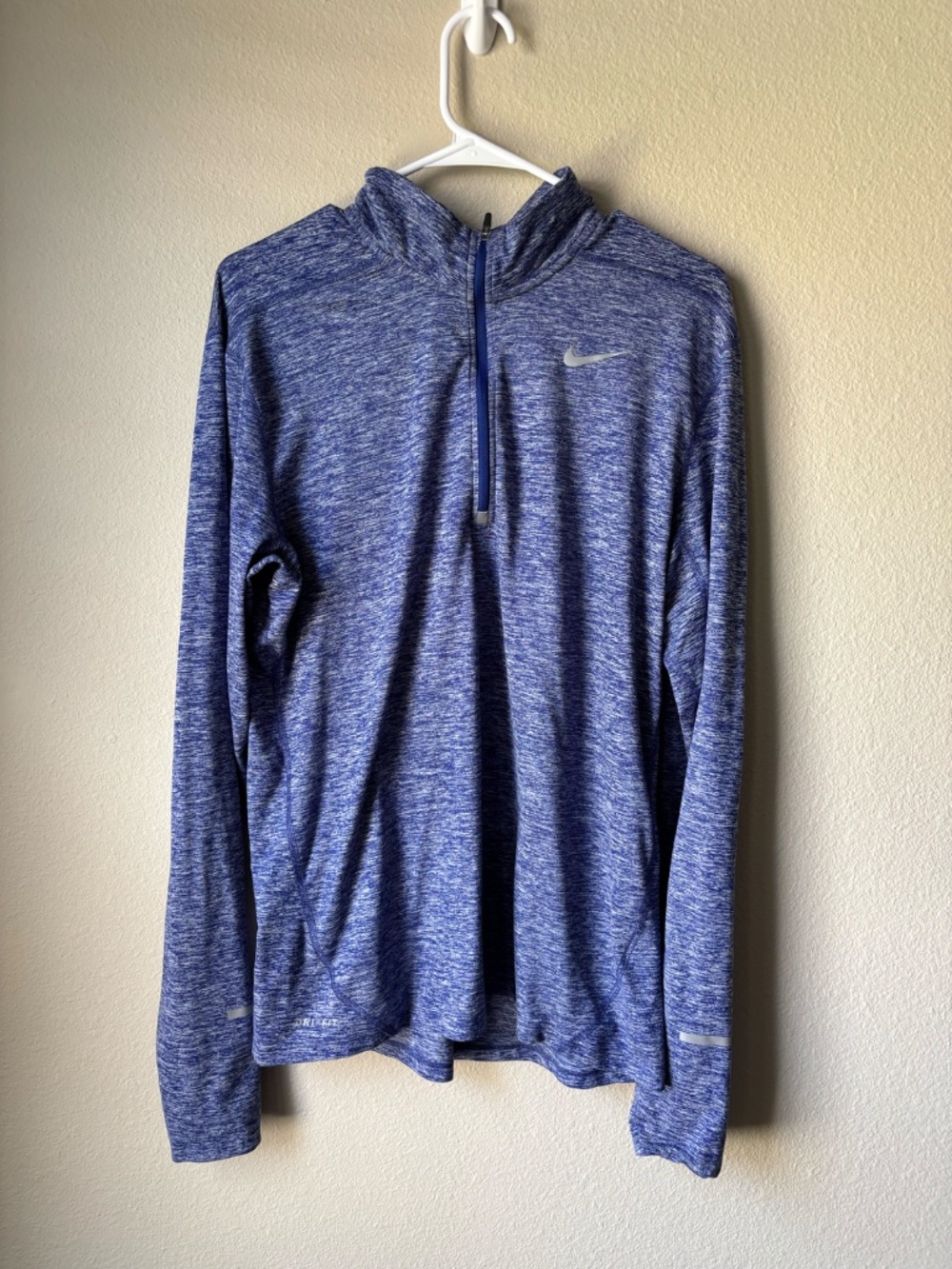 Nike Element Heathered Purple Quarter-Zip Lightweight Running Top Size Medium